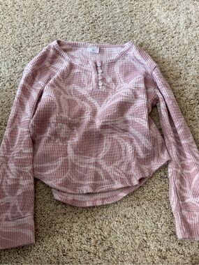 Girls Abercrombie & Fitch floral waffle long sleeve 🌸